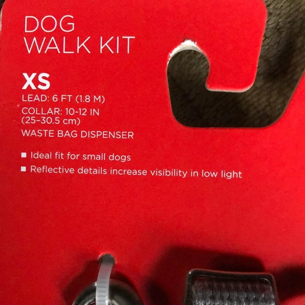 NWT Reddy dog walk kit leash collar XS